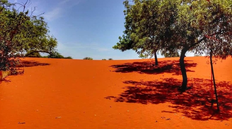 There is a desert in Tamil Nadu and the dunes are red